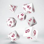 Classic Runic White & red Dice Set (7)