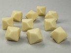 Opaque Polyhedral Bag of 10 Blank Ivory d10