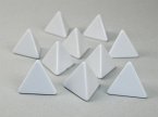 Opaque Polyhedral Bag of 10 Blank White d4