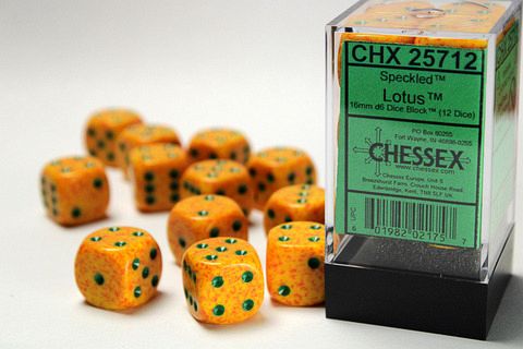 SpeckledŽ 16mm d6 Lotus Dice Block (12 dice)