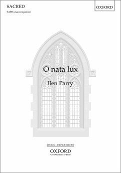 O nata lux for mixed chorus score