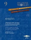 Ayelevi für 4 Blockflöten (SATB), Rhythmusinstrumente ad lib Partitur und Stimmen