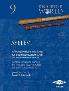 Cover Ayelevi für 4 Blockflöten (SATB), Rhythmusinstrumente ad lib Partitur und Stimmen