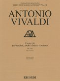 Antonio Vivaldi, Concerto per violino, archi e bc, RV 318 Op. VI/3 Violin, Strings and Basso Continuo Partitur