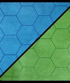 Battlemat 1 Reversible Blue-Green Hexes (23˝ x 26 Playing Surface)