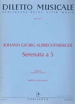 Serenata a 5 für 2 Oboen (Ob/Fl), Klarinett in B, Horn in Es und Fagott Partitur und Stimmen