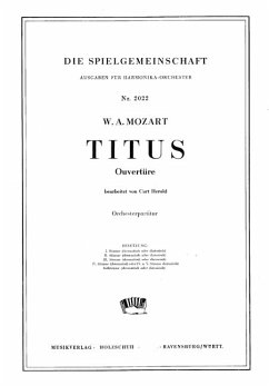 Mozart, Wolfgang Amadeus Titus Ouvertüre Akkordeonorchester Partitur