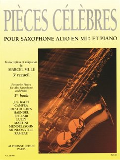 Pičces célčbres vol.3 pour saxophone alto mi b et piano