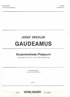 Cover Gaudeamus für Männerchor und Klavier (Orchester) Klavier-Partitur