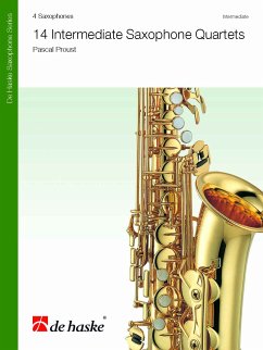 14 intermediate Quartets for 4 saxophones (same pitch) score and parts