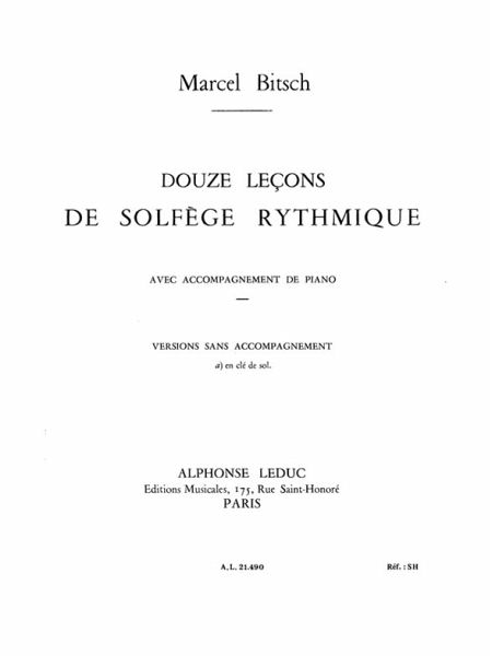 12 lecons solfčge rythmique version a cle de sol sans accompagnement 12 lecons solfčge rythmique version a cle de sol sans accompagnement
