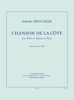 Cover Chanson de la côte pour ténor (soprano) et piano