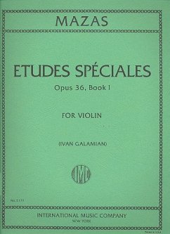 Cover Etudes speciales op.36,1 for violin