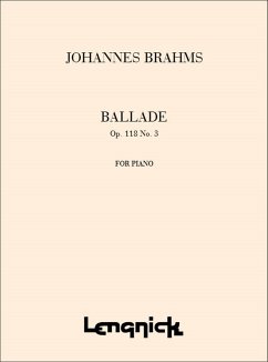 Cover Johannes Brahms Piano Pieces Opus 118/3 Ballad in G minor Piano