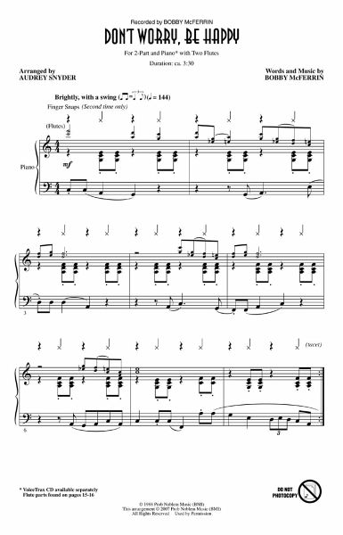 Bobby McFerrin, Don't worry be happy VOICETRAXCD Chor CD Bobby McFerrin, Don't worry be happy VOICETRAXCD Chor CD