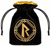 Runic Black & golden Velour Dice Bag