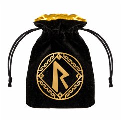 Runic Black & golden Velour Dice Bag