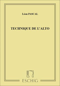 Cover Pascal Technique De L'Alto Music Education