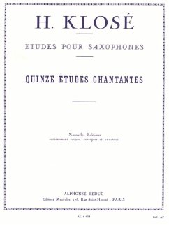 Cover 15 études chantantes pour saxophones