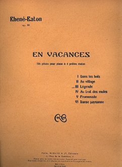 Cover Légende pour piano ŕ 4 mains partition