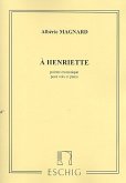 Ŕ Henriette pour voix et piano