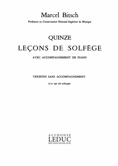 Cover BITSCH 15 LECONS DE SOLFEGE EN 7 CLES MELANGEES SANS ACCOMPAGNEMENT