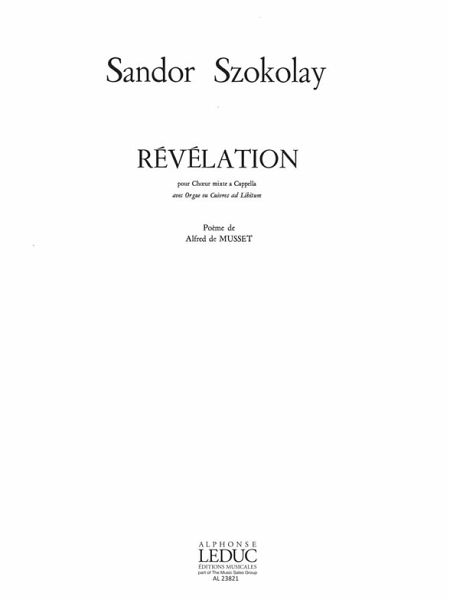 SZOKOLAY REVELATION CHOEUR A CAPPELLA SZOKOLAY REVELATION CHOEUR A CAPPELLA