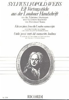 Cover 11 Vortragsstücke aus der Londoner Handschrift für Gitarre