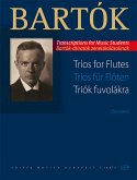 Bela Bartók Bartók: Trios for Flute 3 Flutes (Partitur + Stimmen)