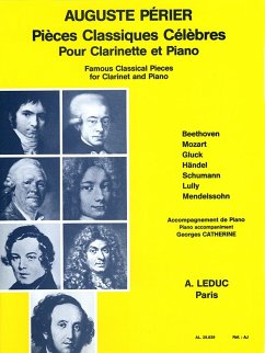 Cover Pičces classiques célčbres pour clarinette et piano Catherine, Georges, ed