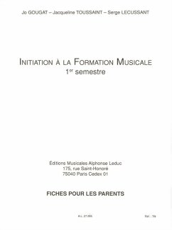 Cover LECUSSANT I.F.M. FICHES PEDAGOGIQUES PARENTS N01 (LE COMPLET)