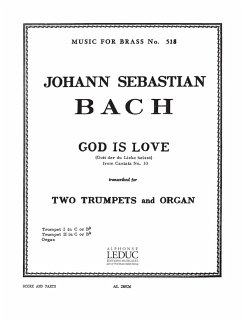 Cover BACH J.S./HARBACH GOD IS LOVE 2 TRUMPETS/ORGAN/SCORE/PARTS(PTION/PTIES)MFB518