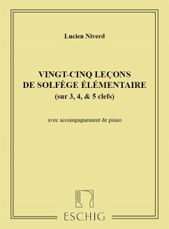 Cover Niverd 25 Lecons Solfege Avec Piano Music Education
