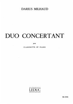 Cover Duo concertant pour clarinette et piano