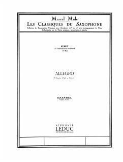 Cover Allegro de la sonate no.3 pour flute et piano pour saxophone alto et piano
