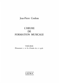 Cover COULEAU HEURE DE FORMATION MUSICALE ELEMENTAIRE 2 ET FIN D'ETUDES 1ER CYCLE/THEORIE