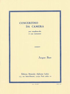 Cover Concertino da camera pour saxophone alto et 11 instruments pour saxophone alto et piano