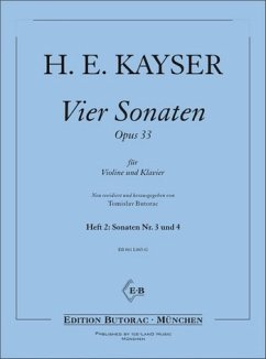 Kayser, Heinrich Ernst 4 Sonaten op. 33 Heft 2 Violine und Klavier