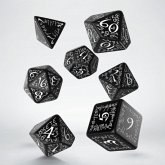 Elvish Black & white Dice Set (7)