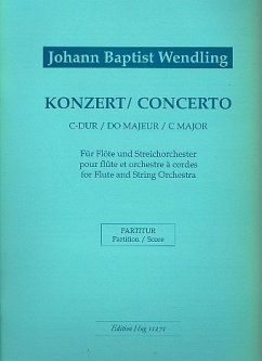 Cover Konzert C-Dur für Flöte und Streichorchester Partitur