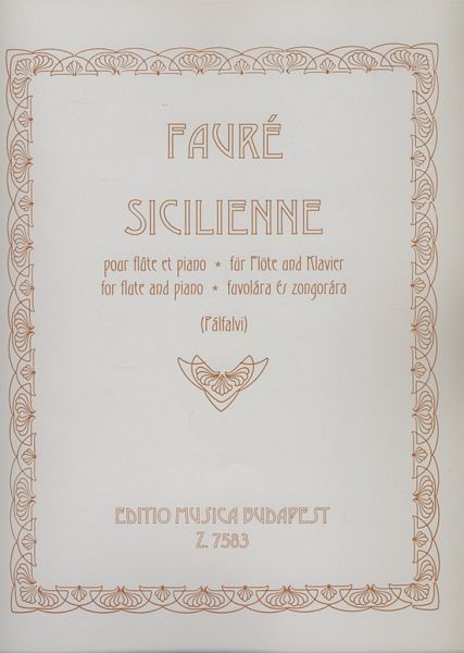 Sicilienne op.78 für Flöte und Klavier