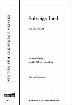 Cover Solveigs Lied aus Peer Gynt für Akkordeon (mit 2. Stimme)