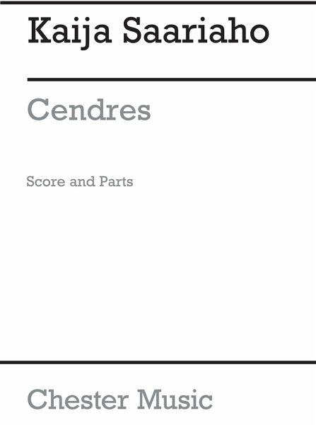 Cendres for flute, cello and piano score and parts, archive copy Cendres for flute, cello and piano score and parts, archive copy