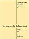 Konzertante Tafelmusik für Oboe, Klarinette, Fagott und Trompete Partitur