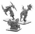 Toxxo, Squix, and Shinobot  Monsterpocalypse Destroyers Alternate Elite Units (metal)