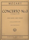 Concerto G major no.3 KV216 for violin and piano Concerto G major no.3 KV216 for violin and piano