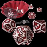ENHANCE Tabletop Collectors Edition 7pc Metal RPG Dice Set Red