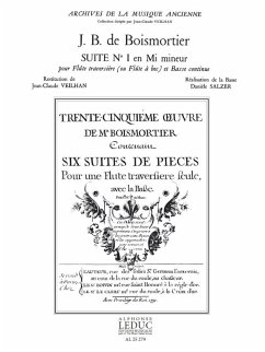 Suite mi mineur no.1 pour flűte traversičre et bc partition et 2 parties