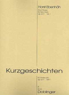 Cover Kurzgeschichten op.67,1 Band 1 für Violine