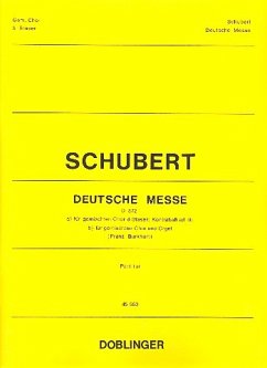 Deutsche Messe D872 für gem Chor, Bläser, Kontrabaß ad lib. Partitur